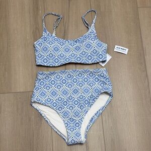 NWT old navy high waisted bandeau bikini